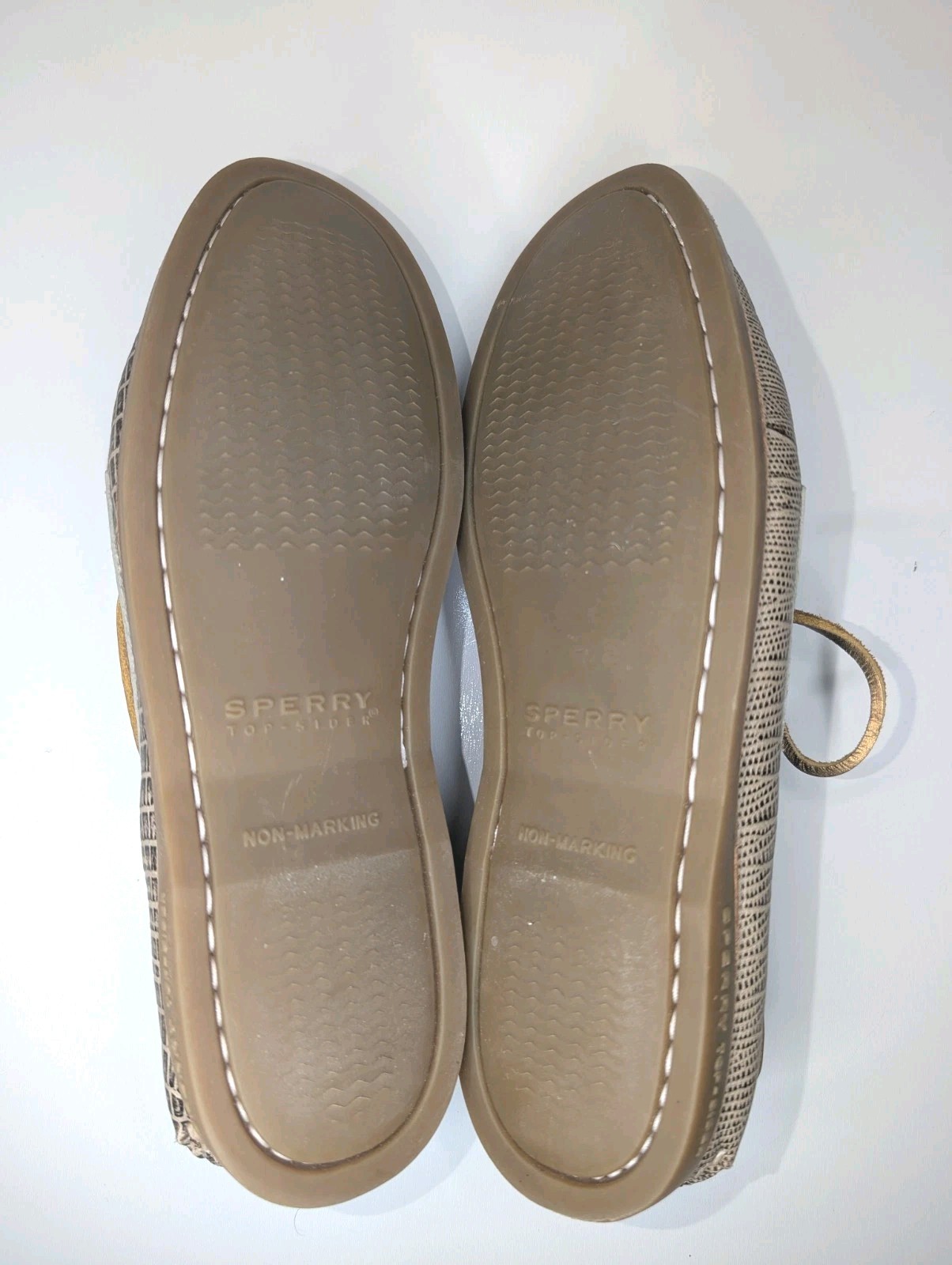 Sperry Top-Sider Gold Woman’s Size 9M Boat Shoe Leather STS91192 61312 Non Mark