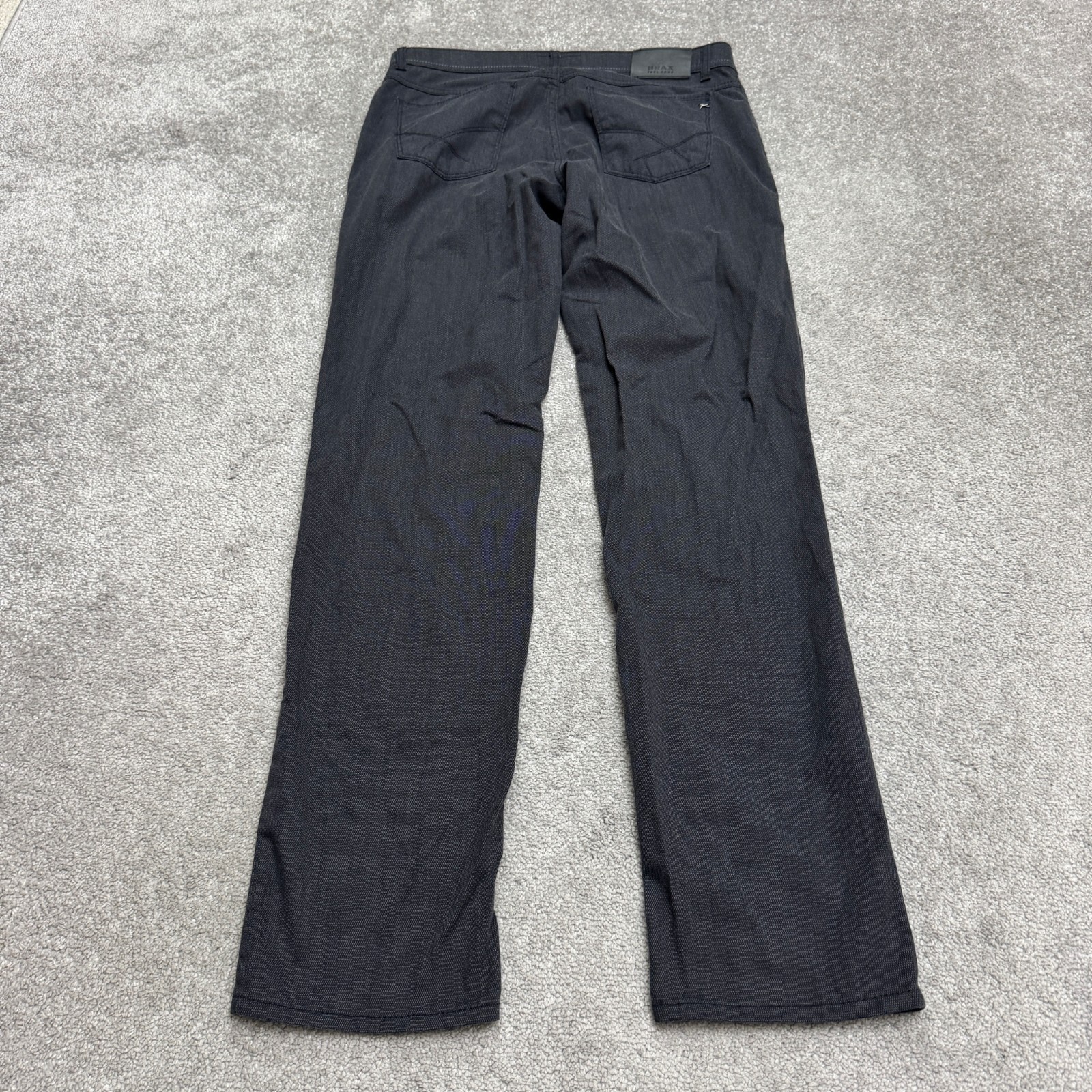 Brax Feel Good Style Cooper FA Woo Look Pants Mens 35×34 Dark Gray Straight Leg