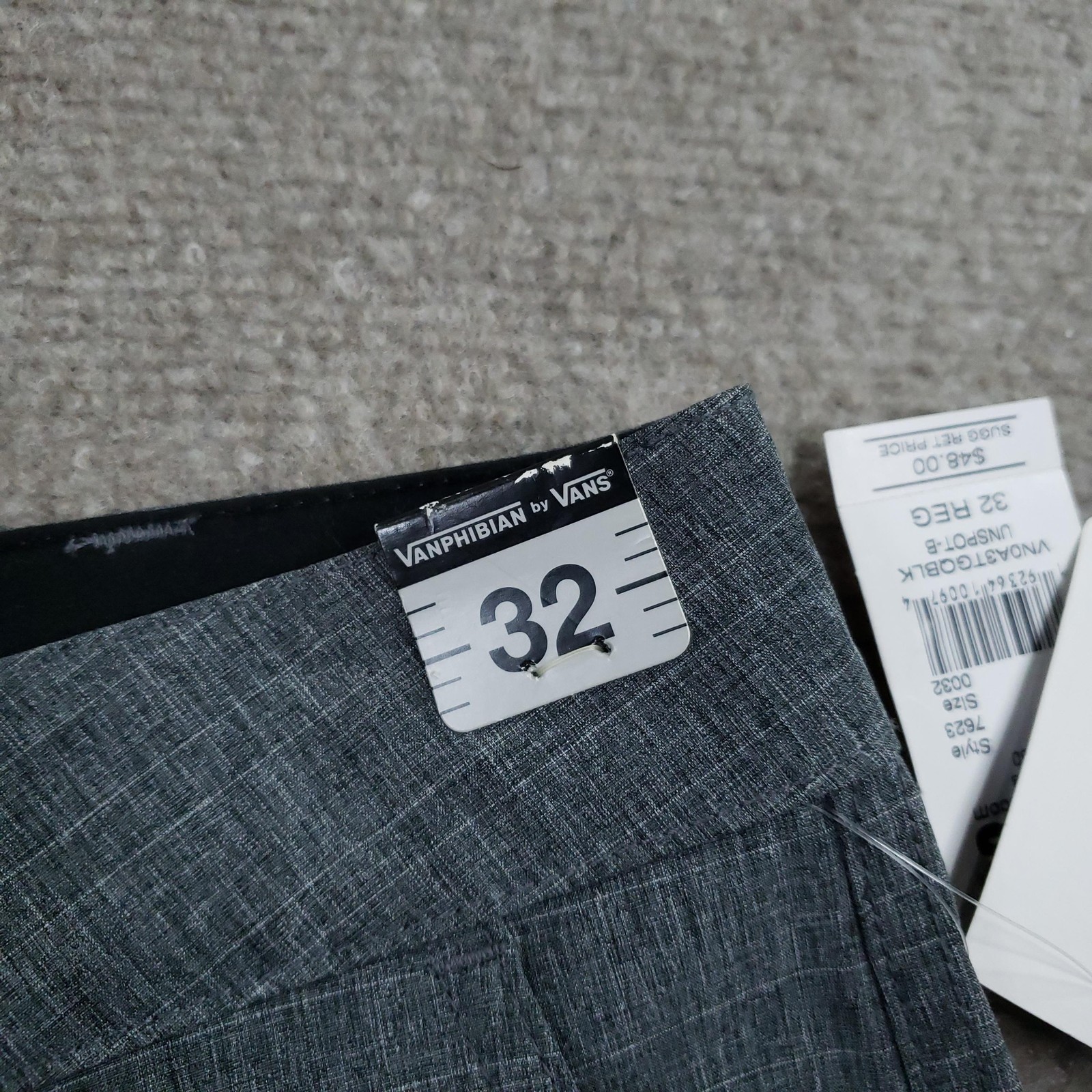 Vanphibian By Vans Short Mens 32 Gray Quick Dry Stretch Pockets Back Pocket Swim