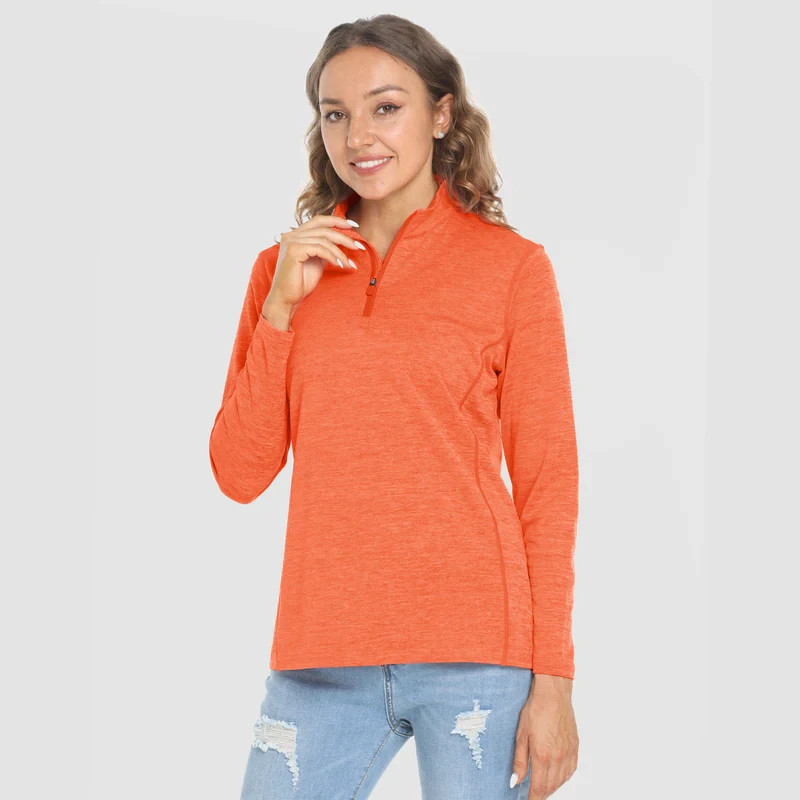 Magcomsen Women’s Long Sleeve 1/4 Zip UPF50+ Sun Protection Shirt Wicking Layer