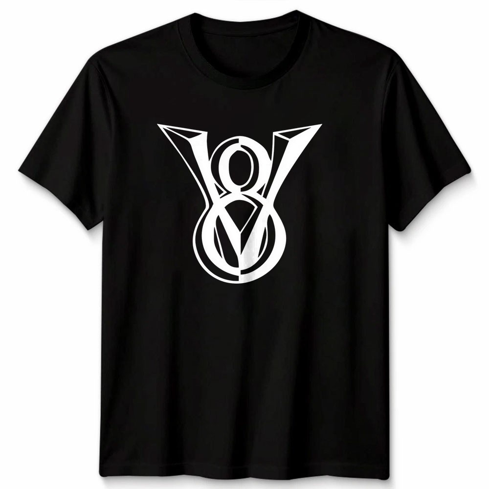 Classic Car Hotrod V8 Unisex Heavy Cotton Black TShirt