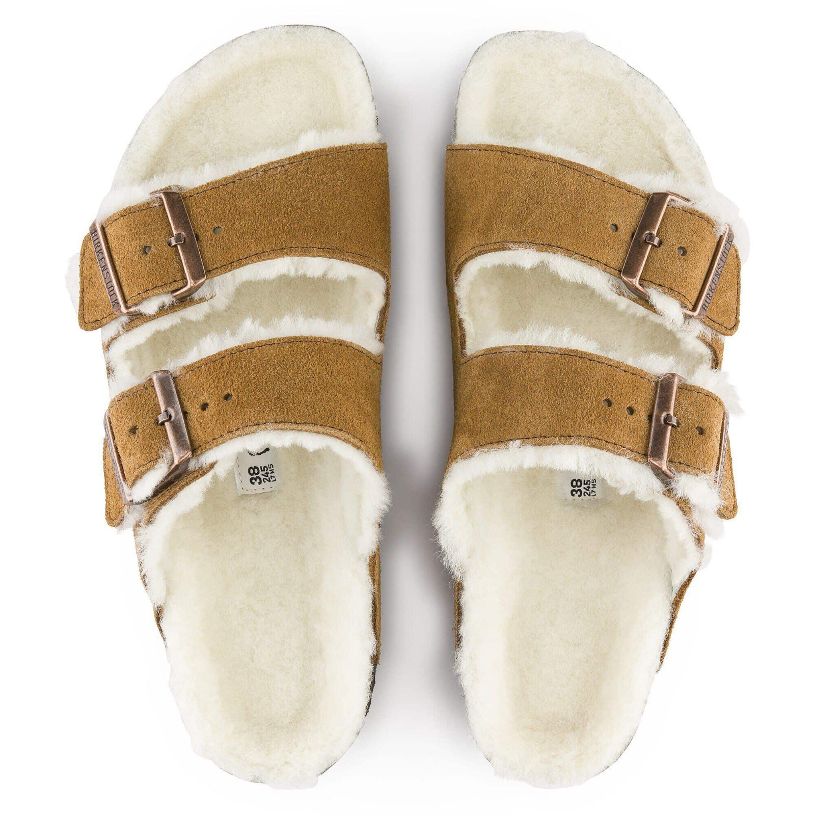 Birkenstock Arizona Shearling Suede Leather Sandals Unisex Shoes Sizes 6–9