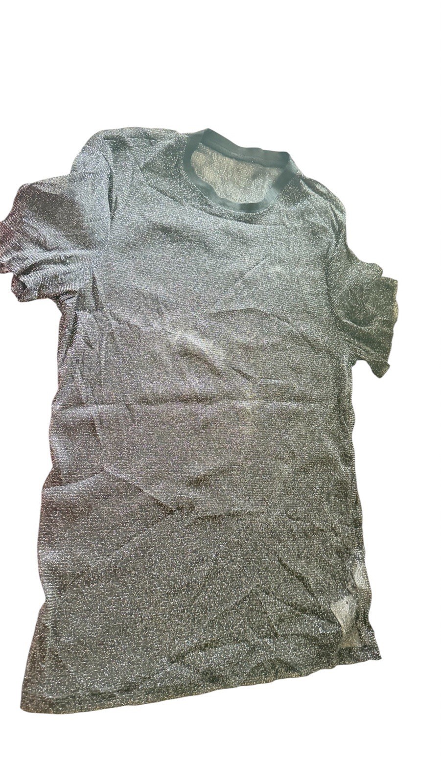 Men’s Sheer Mesh Short Sleeve Round Neck T Shirt Party Tops