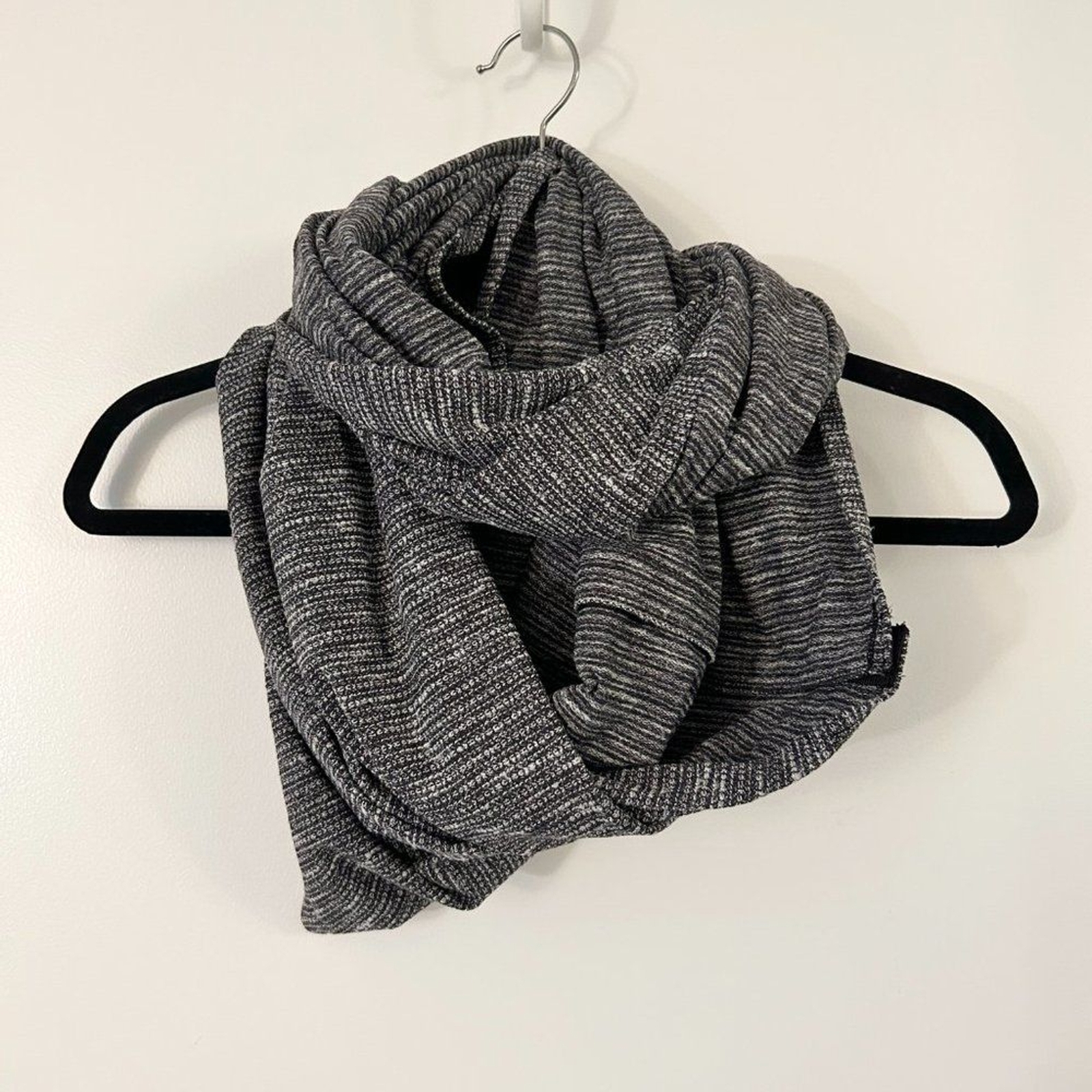 Vinyasa Scarf Rulu in Wee Stripe Black Heathered Slate/Black