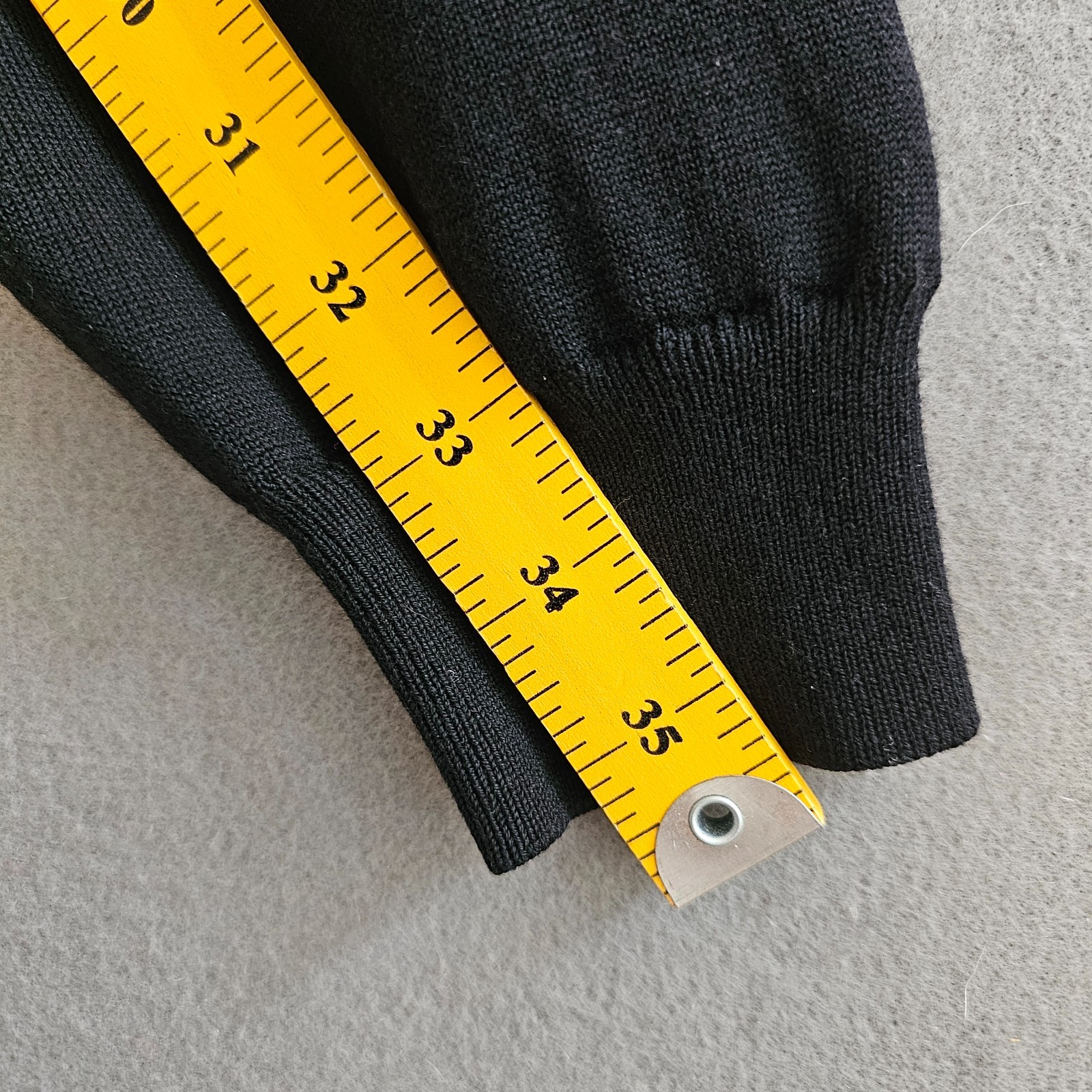 Fairway & Greene 100% Wool Quarter‑Zip Sweater Black Lined Vintage Hong Kong