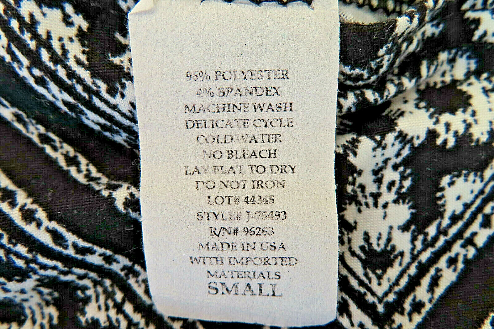 Pinc Women’s Black White Patternity Mynihility Patterns Mini Skirt Blouse Size S