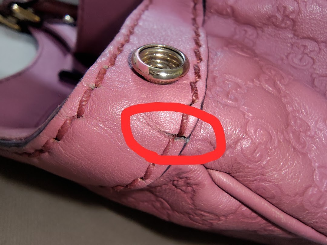 Gucci Shoulder Bag Sukey Leather Shima Micro GG Pink Authentic 420T0450