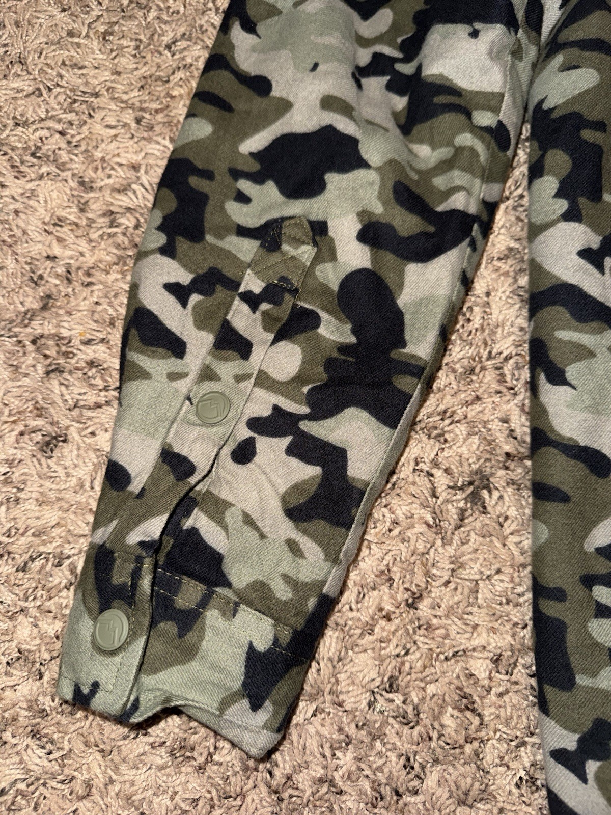 Magellan Classic Fit Camo Jacket (Size Small Men) Wool Lining Snap Button Front