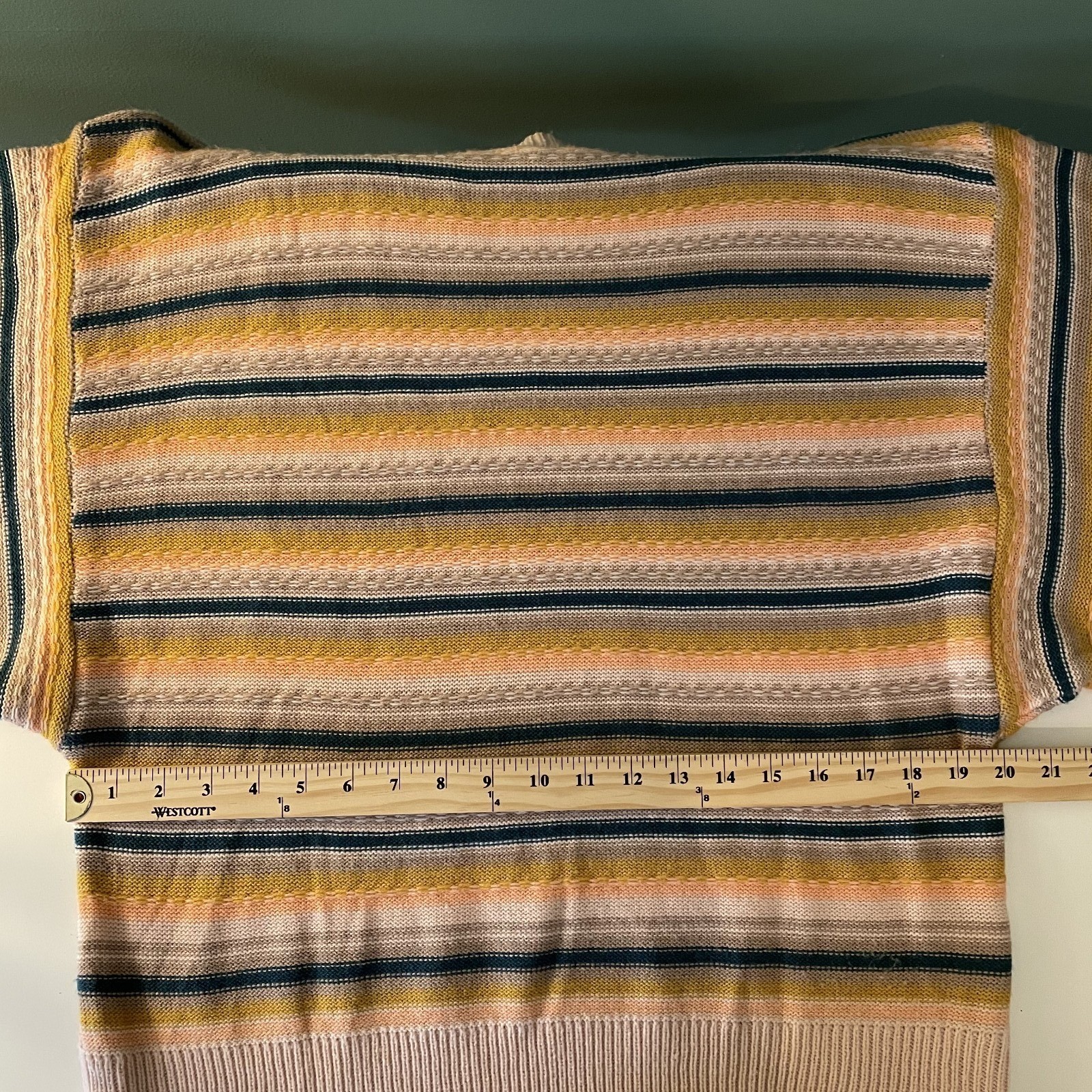 Easel Striped Oversized Slouchy Knit Sweater Size S Boho Casual Travel Lounge