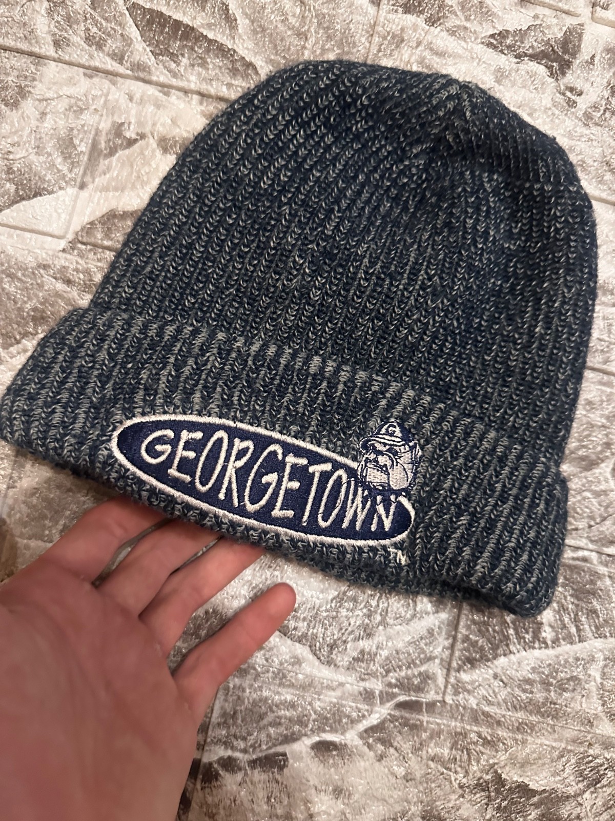 Vintage 1995 Georgetown Hoyas Beanie Hat 4Real US College Collection One Size 90