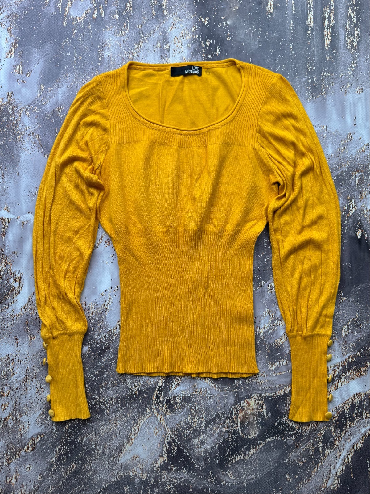Love Moschino Vintage Y2K Cashmere Button Sweater Women’s Size S