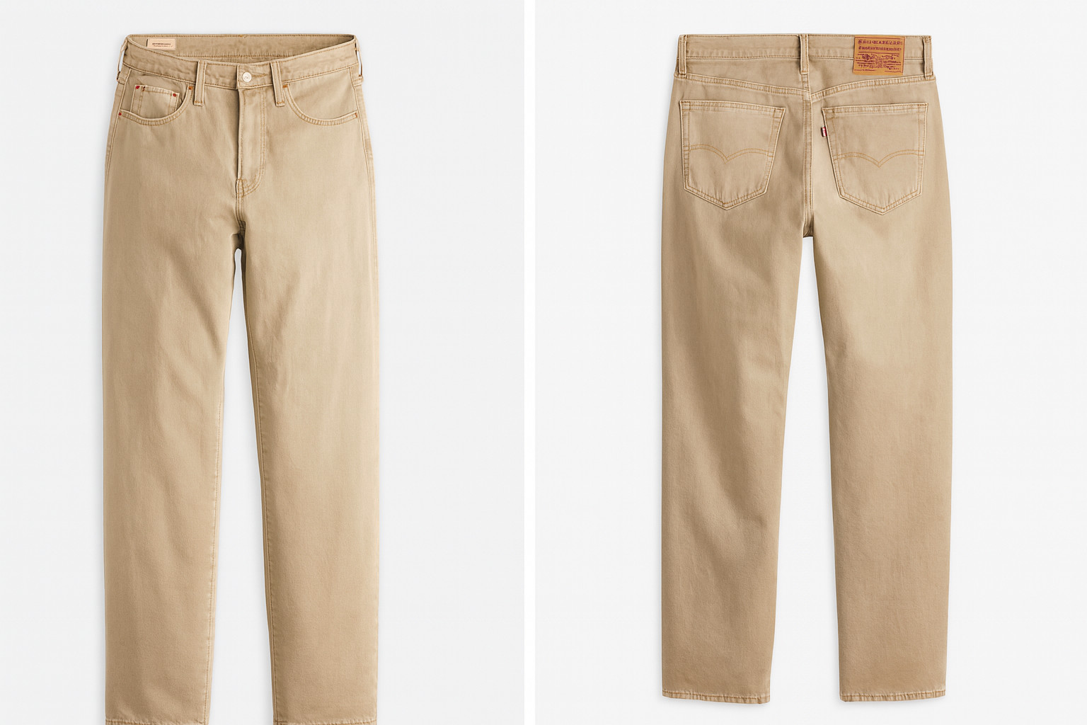 Men’s Levi 568 Premium Loose Linen+ Denim, Tan Choose Size