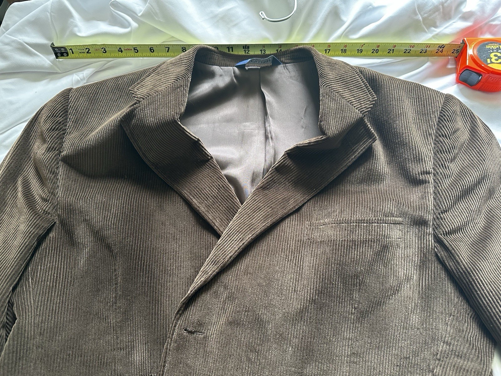 Stafford Men’s Brown Corduroy Size 50R Jacket with Elbow Patches