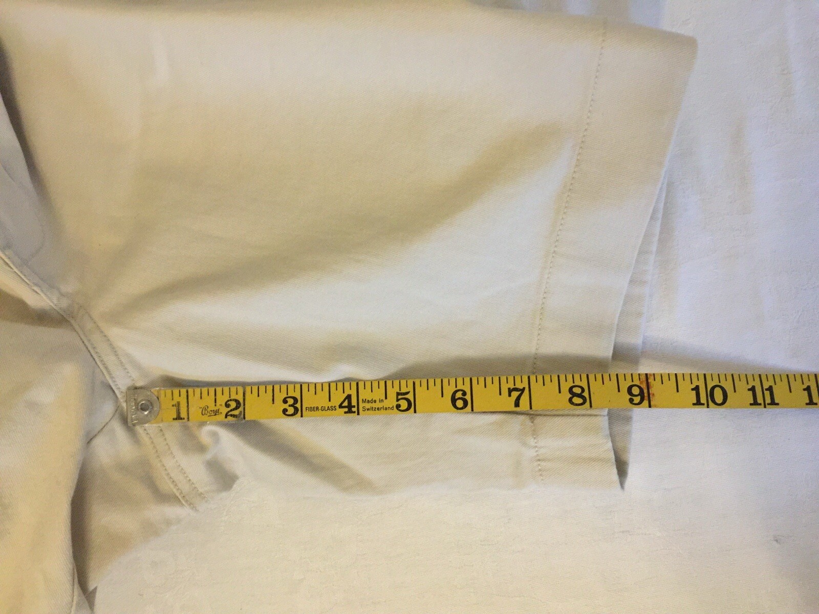 Chaps Shorts 34 W X9 Stone Light Tan Men 4 Pockets Stretch 98% Cotton 2% Elastic