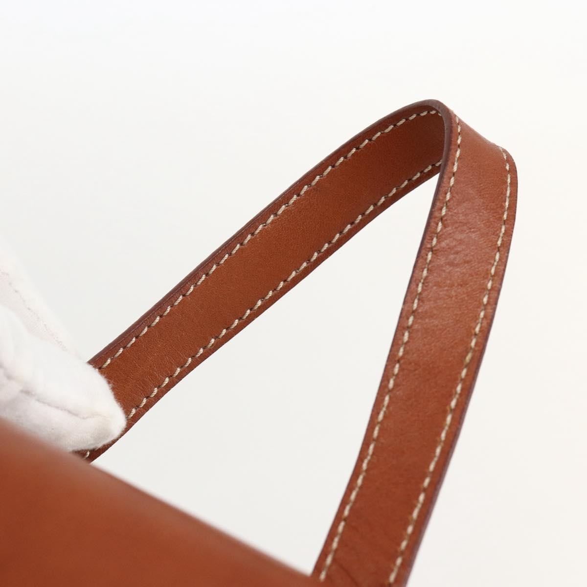 CELINE Macadam Canvas Backpack PVC Leather Brown Gold Auth YKZ829A