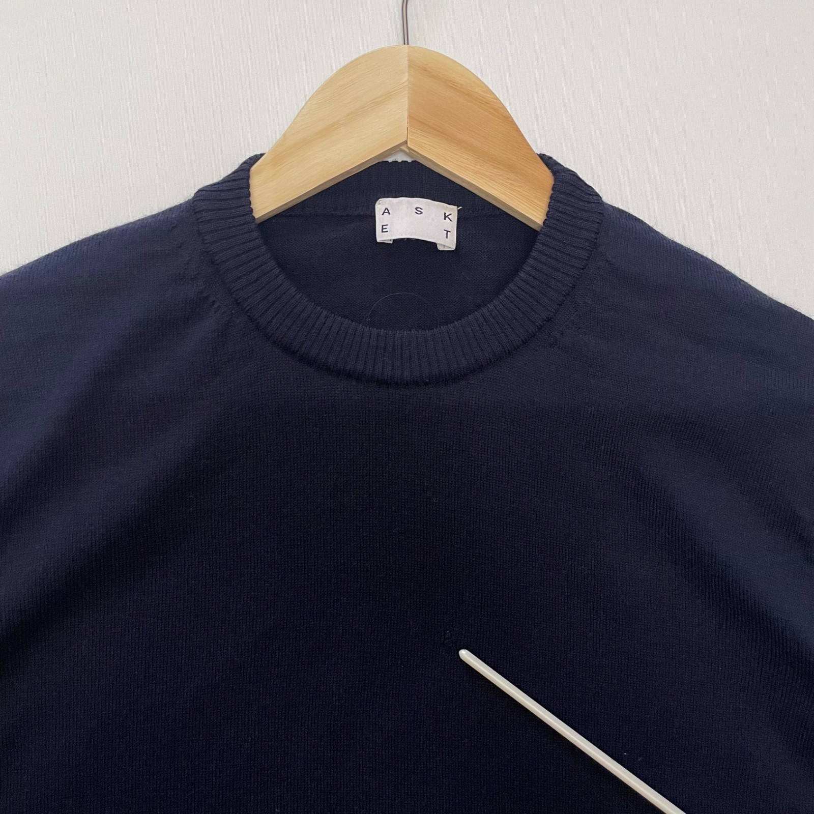 Asket Merino Wool Sweater Men’s Size M Regular Blue Made in Romania *Read