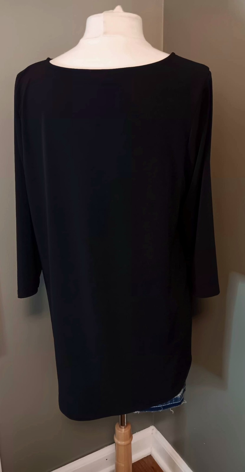 Alfani NWT Women’s Black Asymmetrical Tunic Shirt Size Large