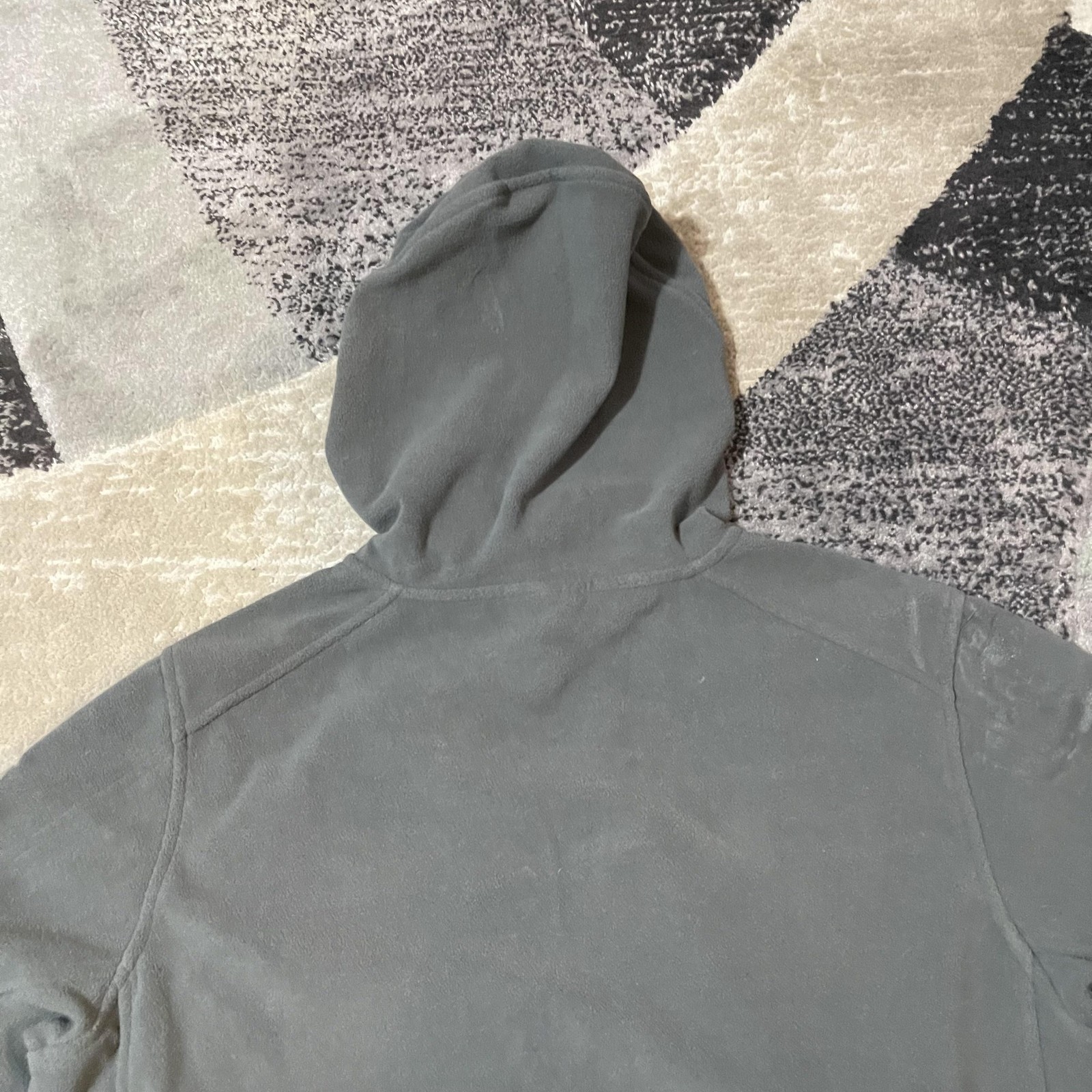 Tacvasen Tactical Fleece Jacket Men Large Gray Hooded Full Zip Military Gorpcore
