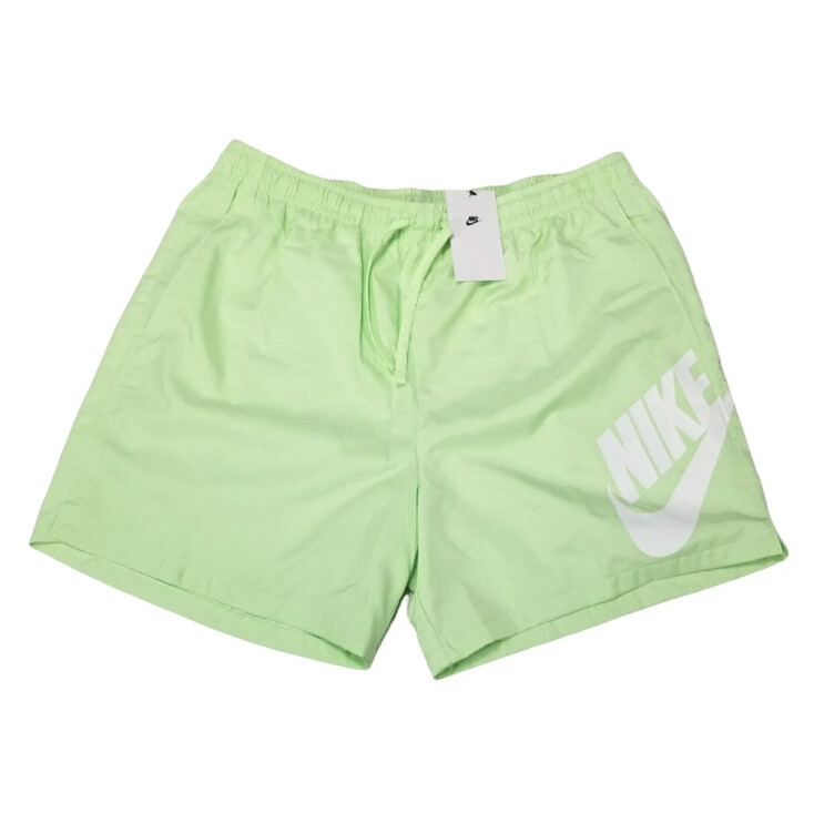 Nike Sportswear Woven Shorts Oversized Swoosh Men’s 2XL Lime Green CV9302-376