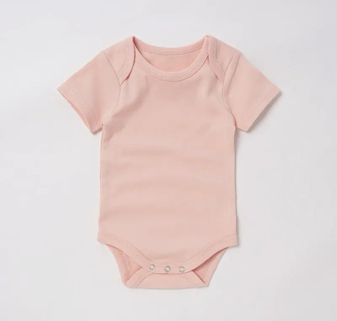 Gerber Baby Onesie Bodysuit 0-3M 100% Cotton SS Solid Snap Round Neck