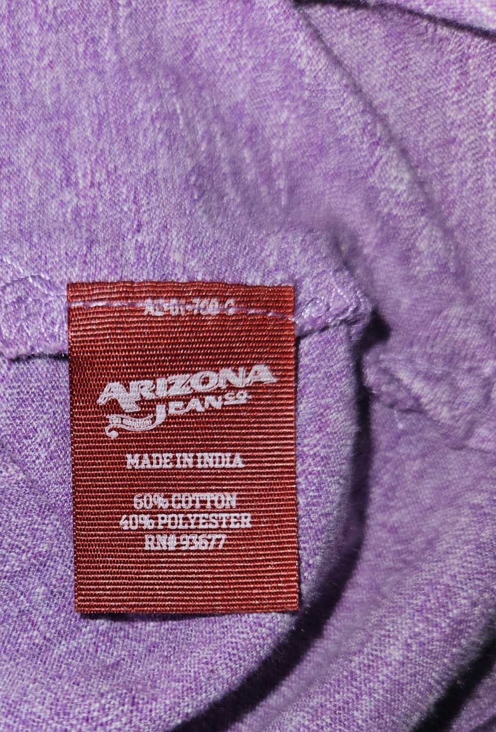 Arizona Jean Co Polo Shirt Mens Medium M Purple Heathered Short Sleeve Casual