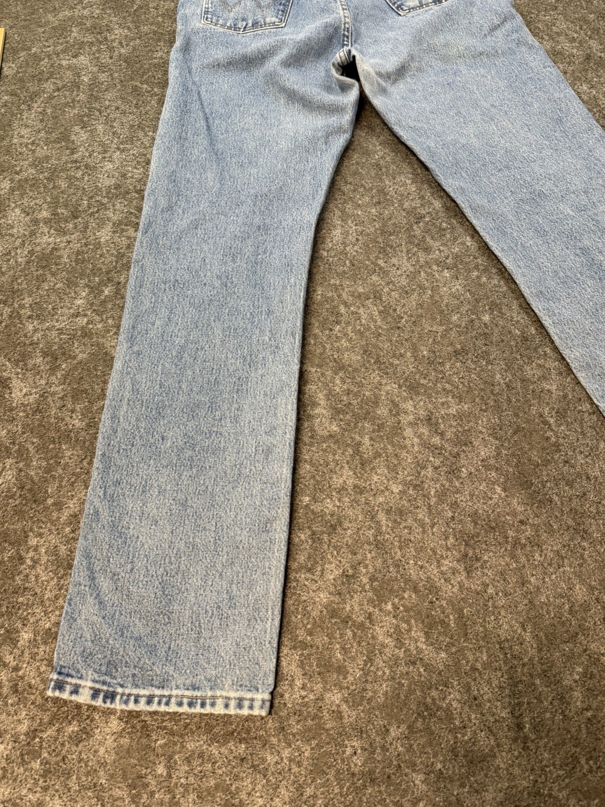 Vintage Wrangler 47 Jeans 34×36 Regular Fit Light Wash Made Mexico Y2K Denim