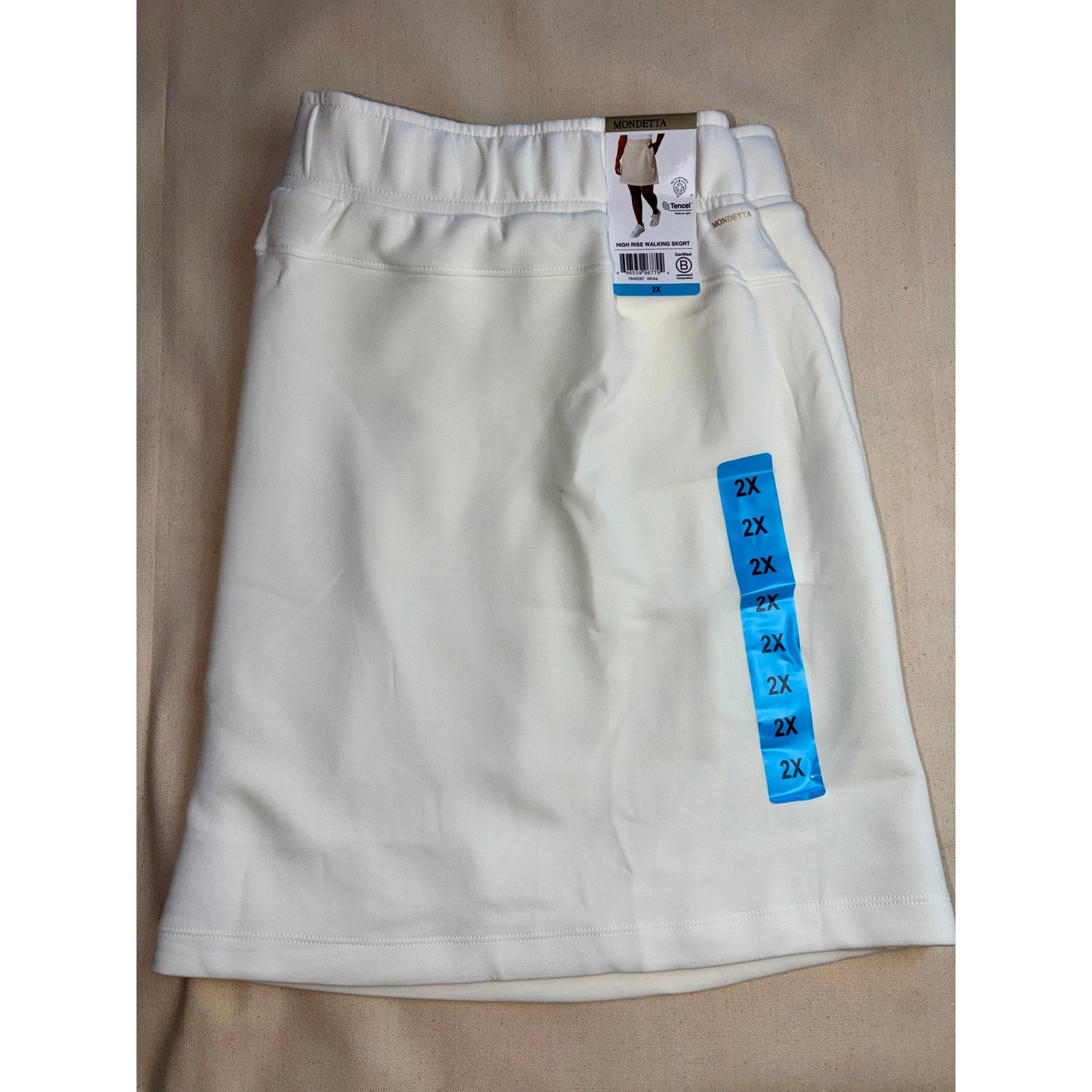 Mondetta Women’s High Rise Active Skort White 2XL NWT Tennis Golf Shorts