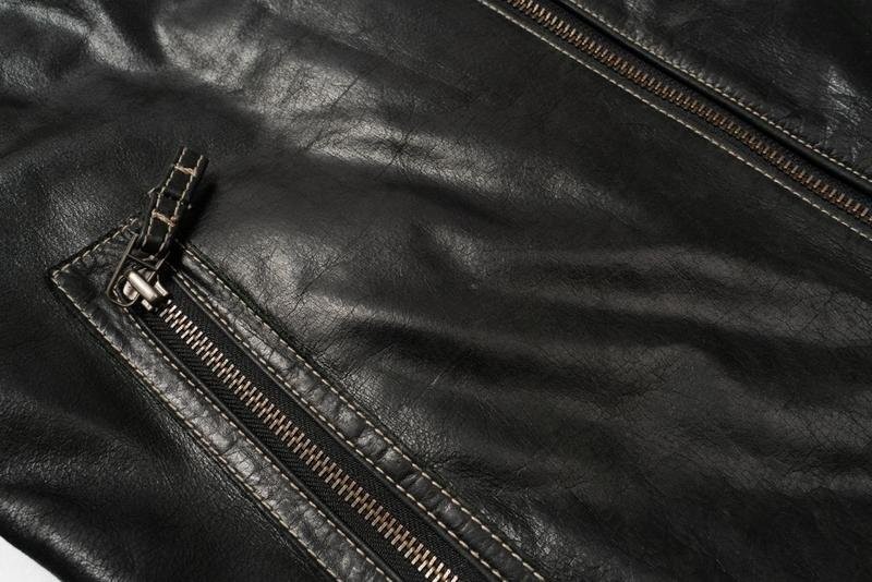 Men Strellson Jacket Black Leather 36 / S / 44