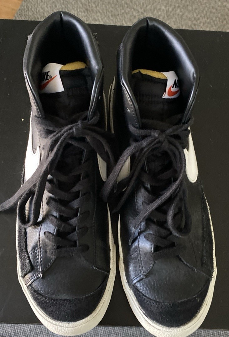 Nike Blazer Mid ’77 Vintage Black/Sail Mid Top Leather Sneaker size US 10