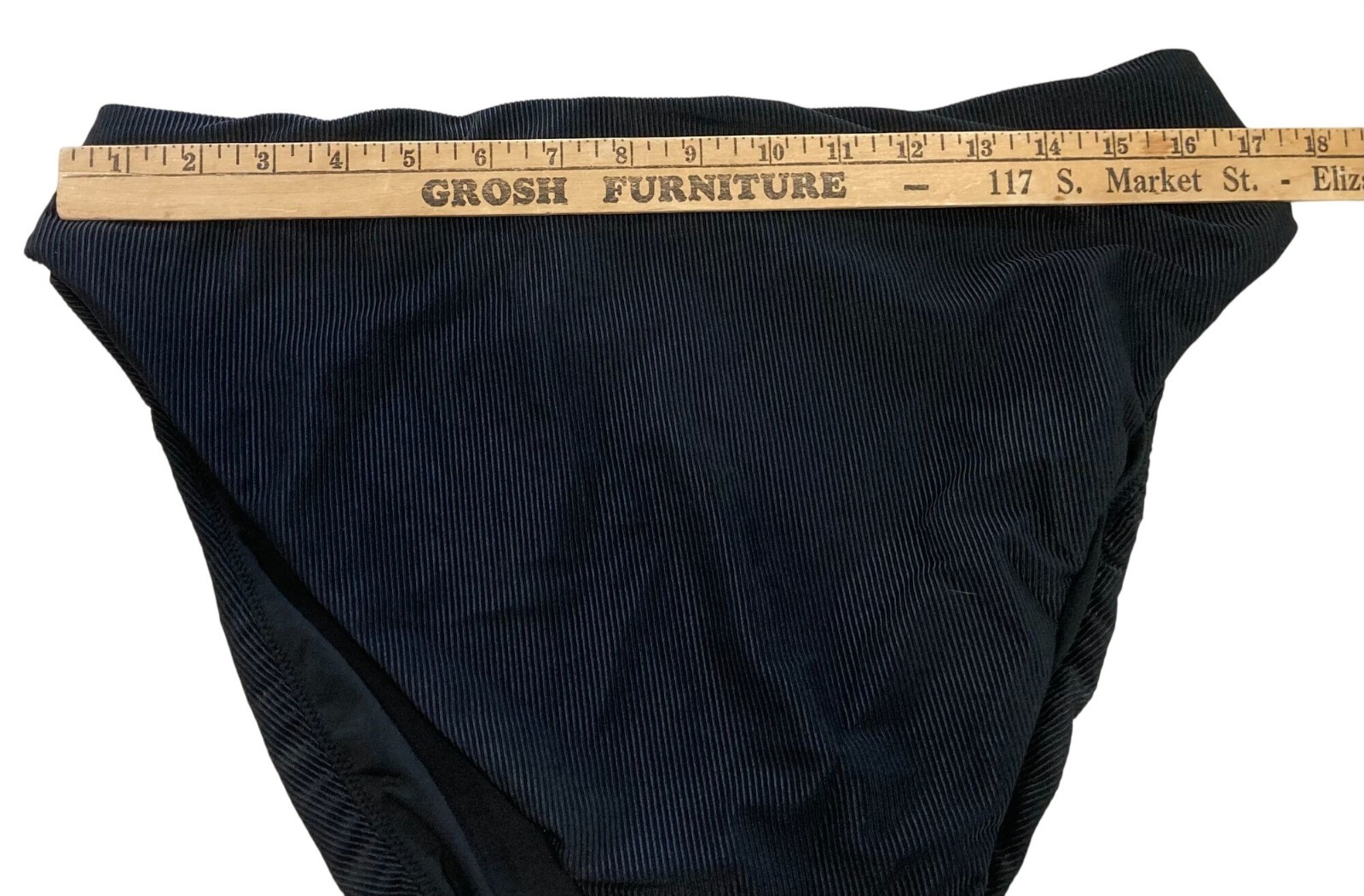 Good American Good Waist Ribbed Bikini Bottom 2XL Black Beach Resort Vacation