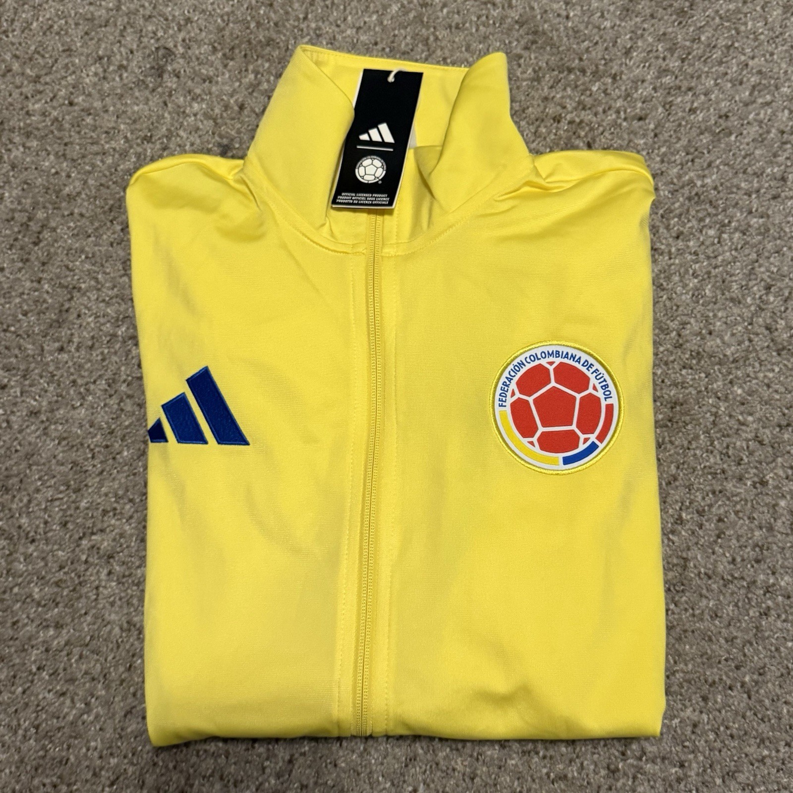 Adidas Colombia DNA Track Top Yellow Jacket Mens Sizes NEW* JZ9059