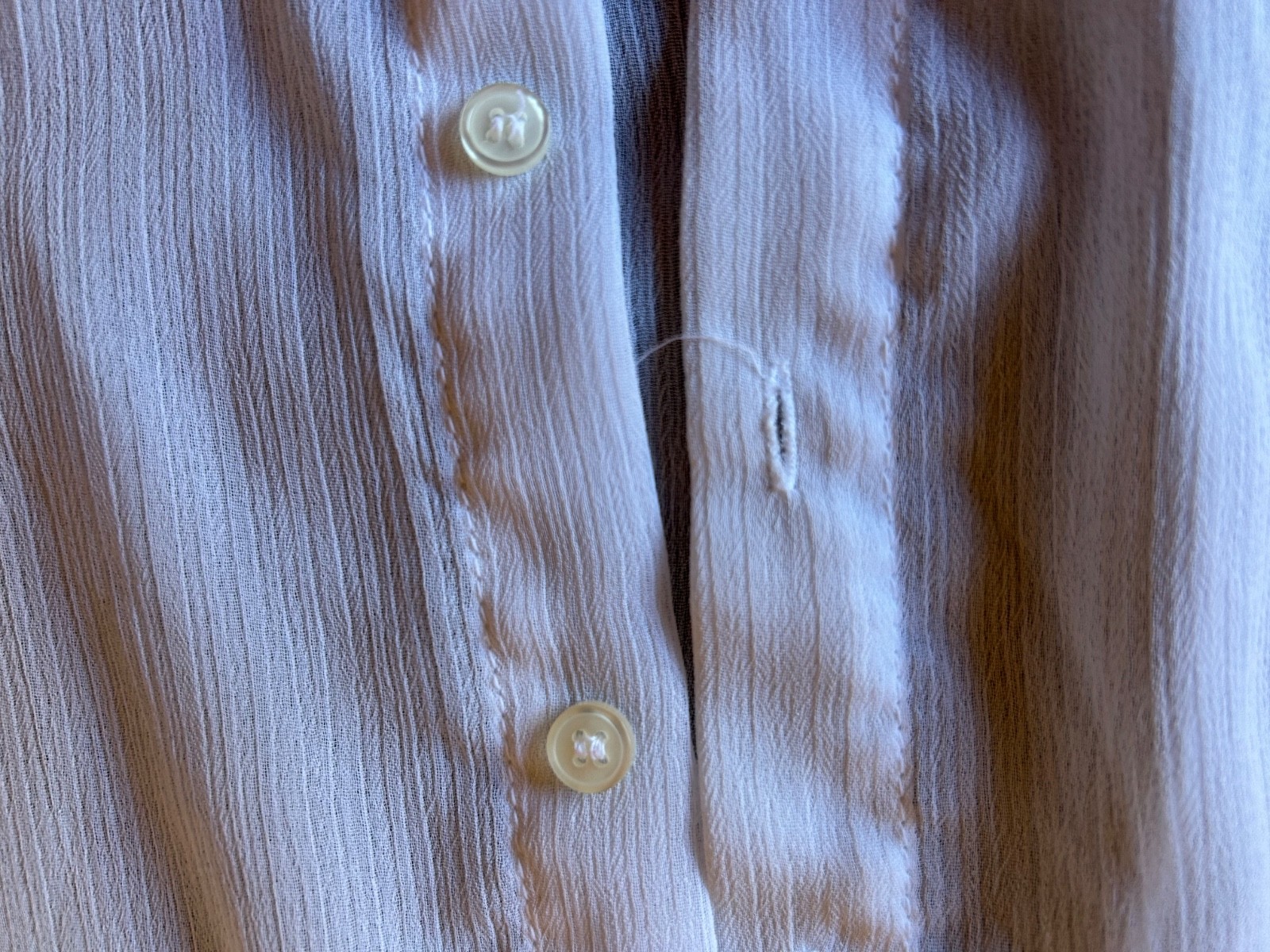 l.e.i. medium sheer white blouse
