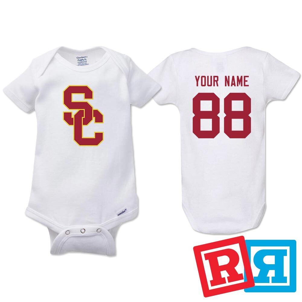 Personalized USC Trojans Gerber Baby Onesie® Cotton Custom Bodysuit