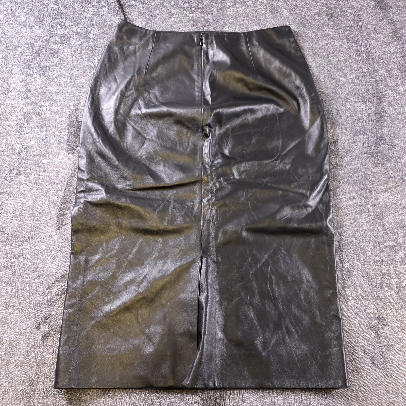 Ralph Lauren Purple Label Curran Nappa Leather Skirt Womens 8 Lambskin $2290