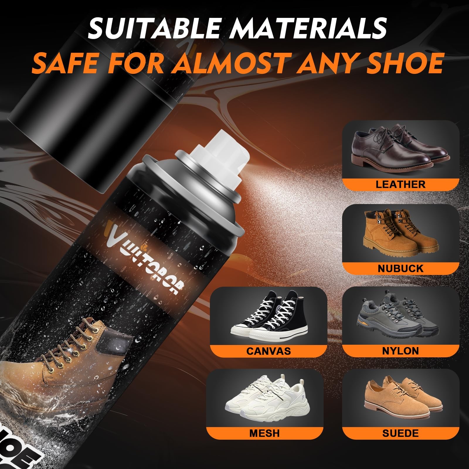 Shoe Protector Spray, 10.56 Oz, Rain & Stain Waterproof Nano Protection for S…