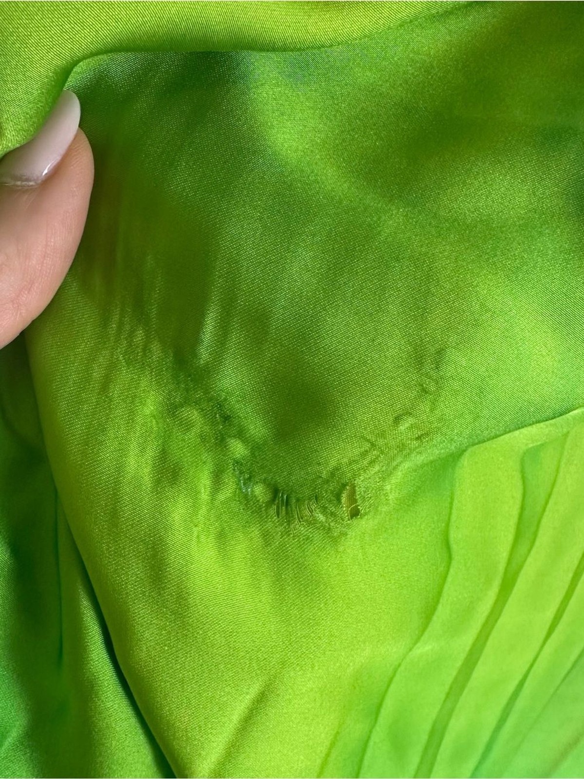 Mango One-Shoulder Ombre Green Evening Dress
