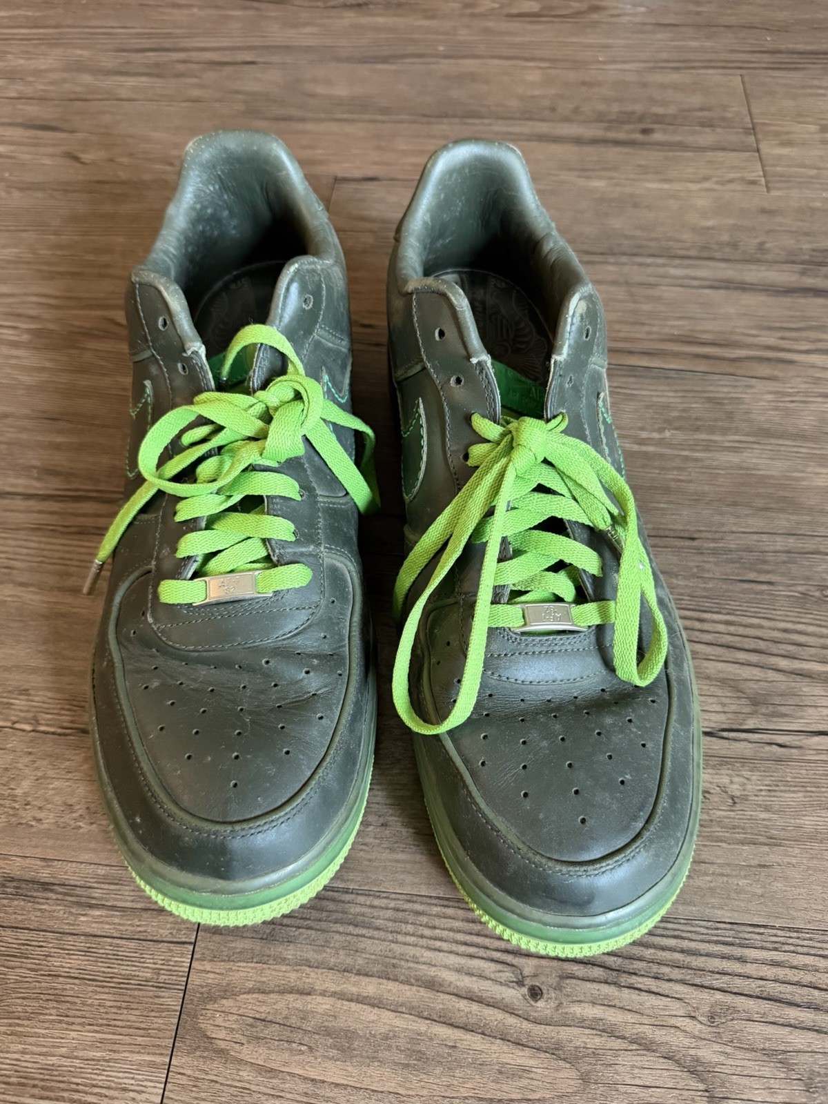 Nike Air Force 1 Sprm Max Air ’07 Low Top Lace Up Green Sneaker 316666-333