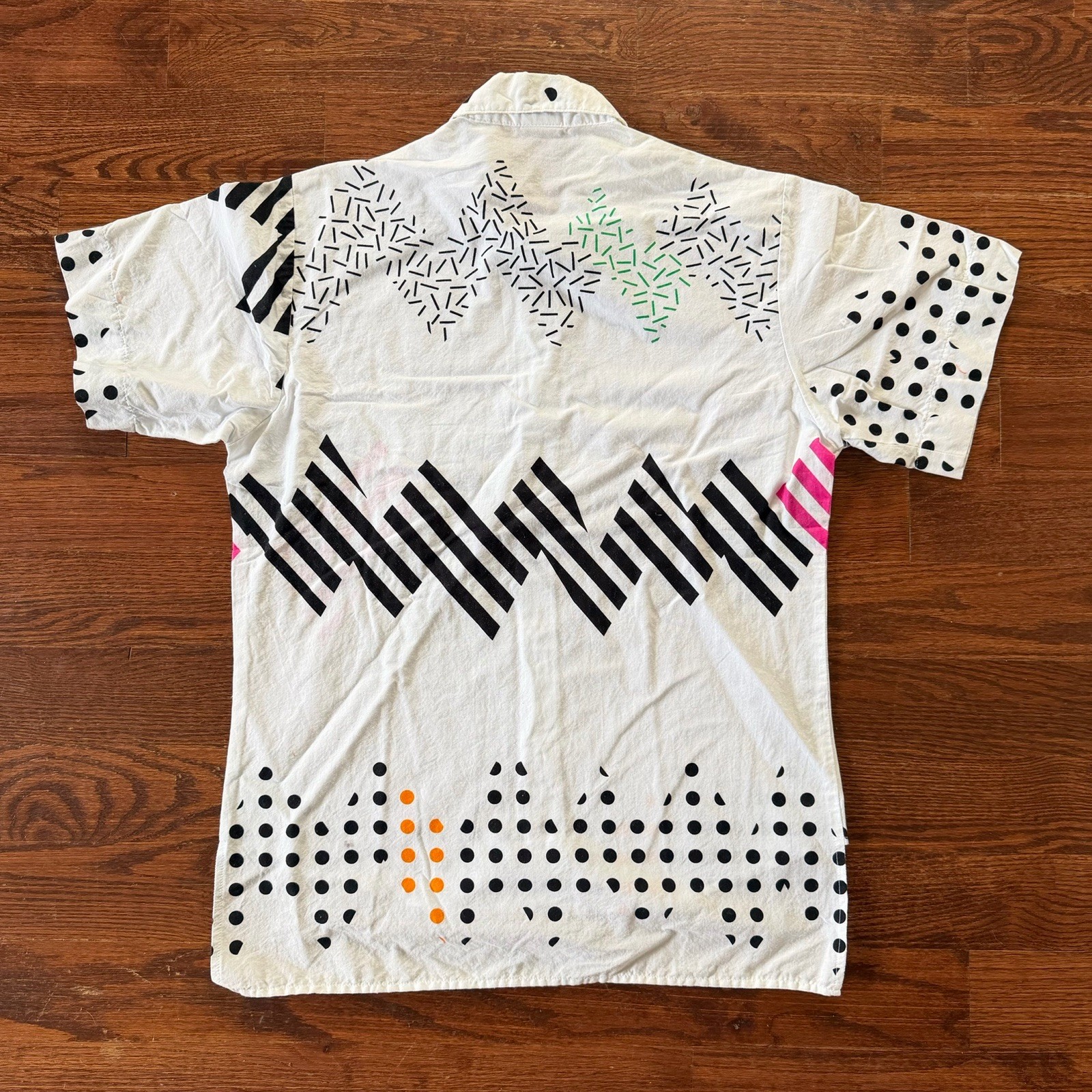NOS Vtg 80s Ocean Pacific OP Button Up Short Sleeve Shirt Sample Sz M Surf Skate