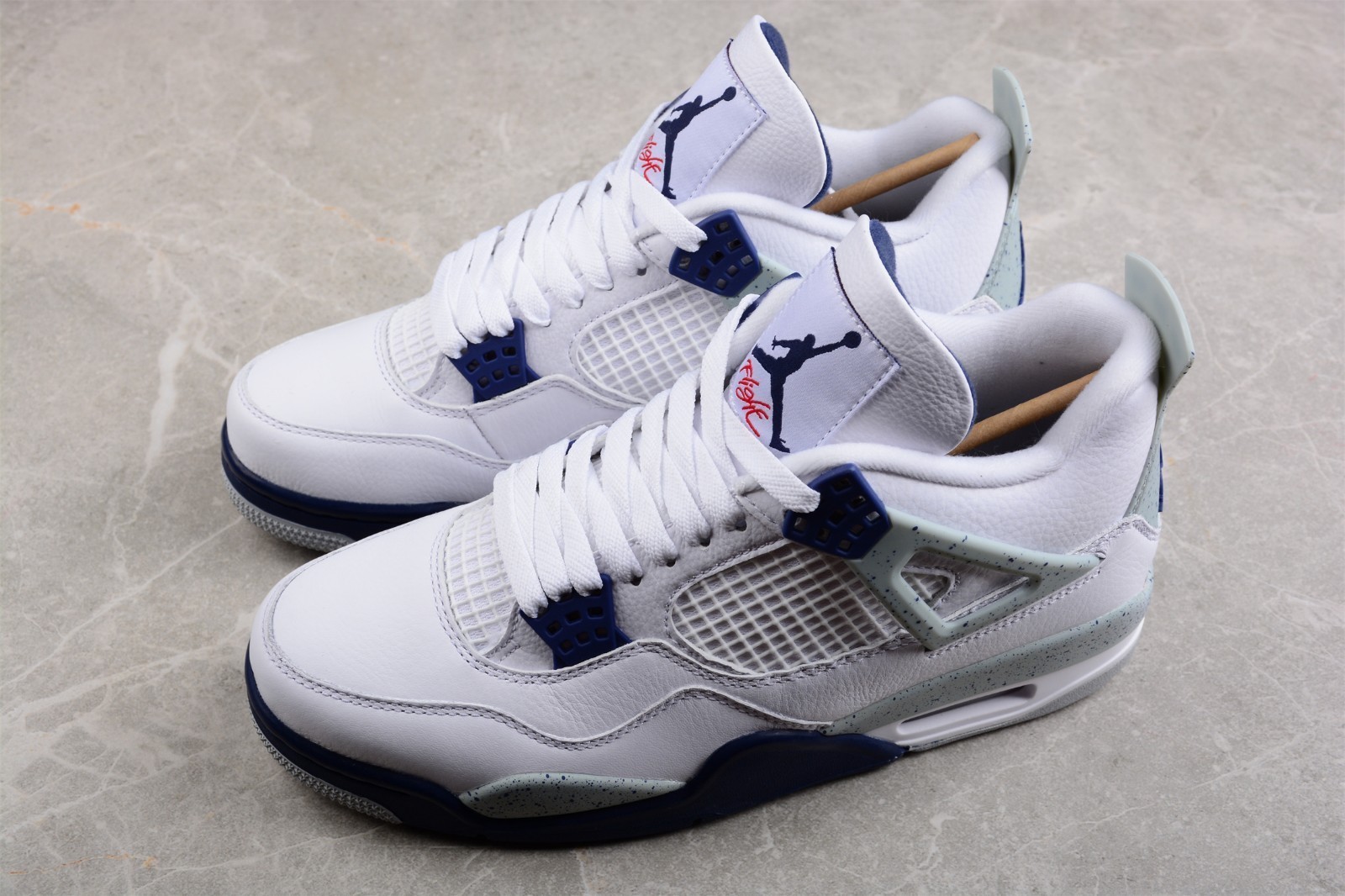 US Size 7-12 Jordan 4 “Midnight Navy” Mid Top Men’s Retro Basketball Shoes