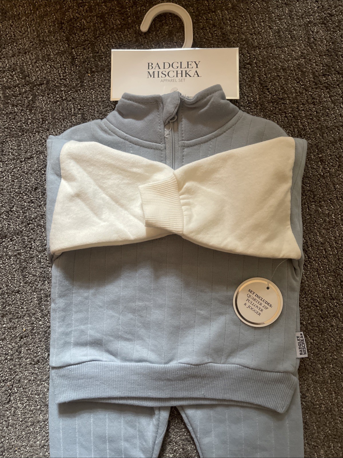 2 pc Quarter Zip Pullover & Jogger 9-12 Months