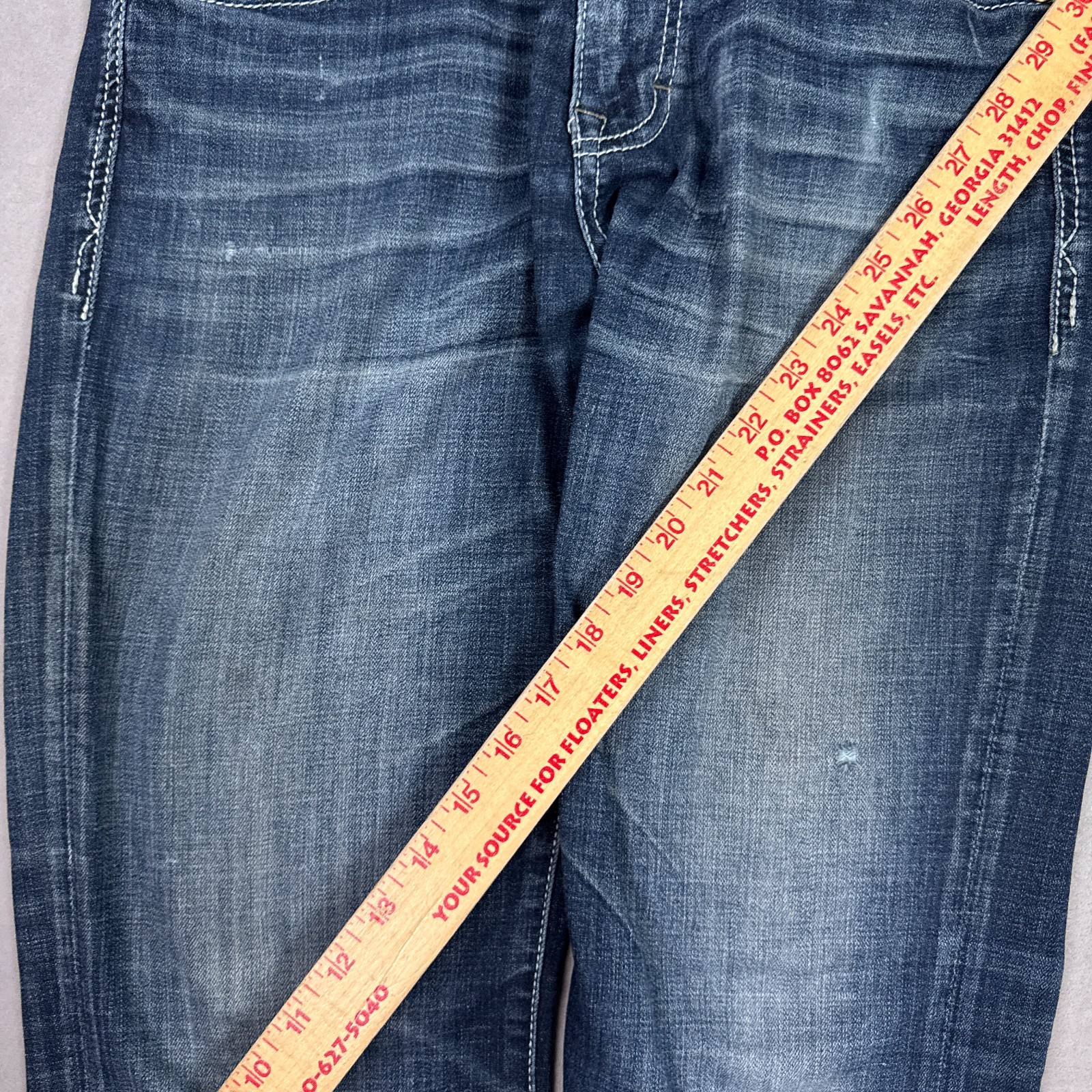 BKE Buckle Jeans Mens 30×32 Blue Aiden Pants Ultra Stretch Distressed Dirty Wash