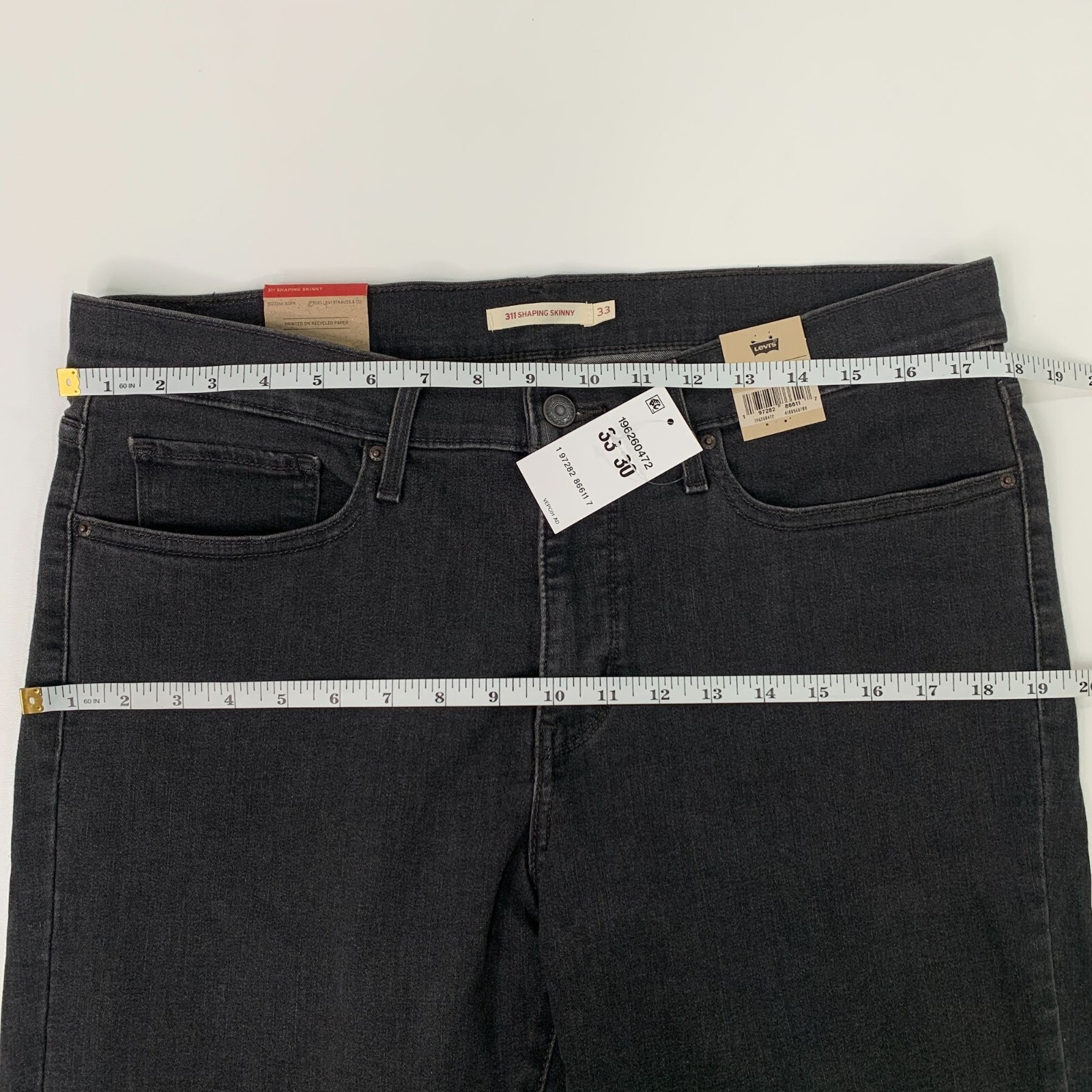 Levi’s Womens Jeans Size 16 Stretch Denim 311 Shaping Skinny Jeans Black W33 L30