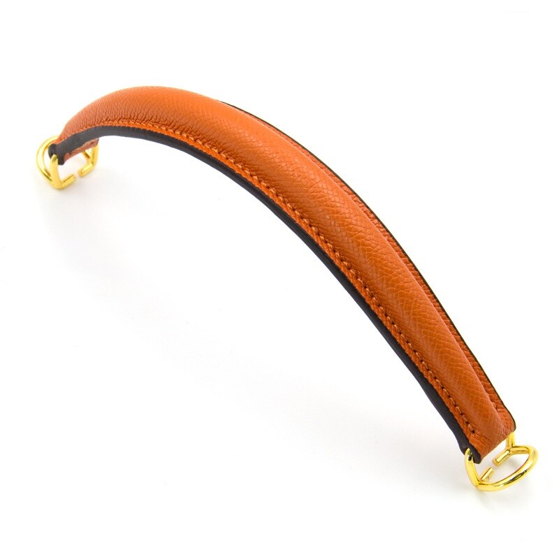 Shoulder Hand Strap For HERMES Taurillon Clemence Accessories Orange