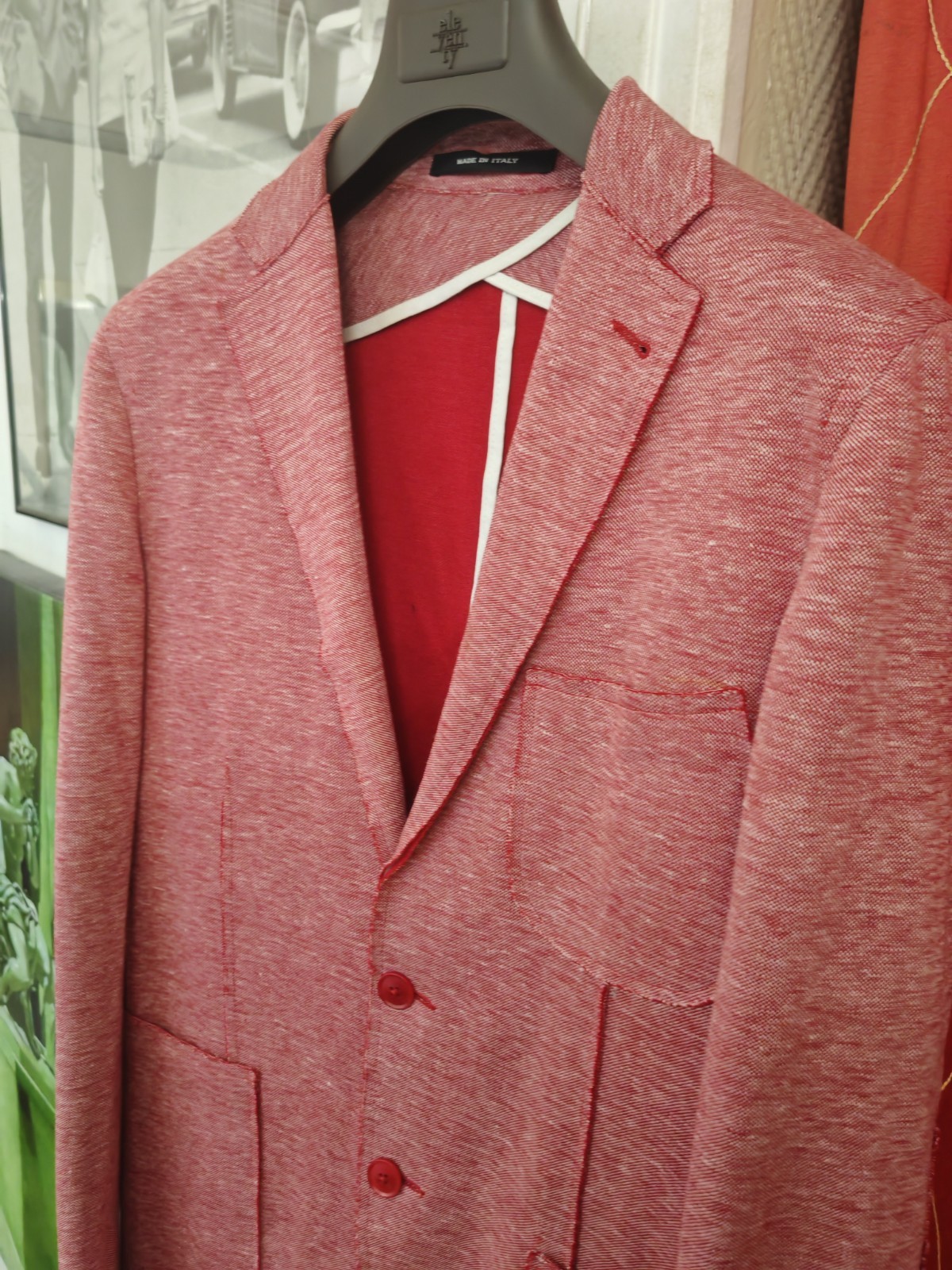TAGLIATORE 700€ Men’s Blazer Jacket Linen & Cotton Size EU48 ( S ) Made in Italy