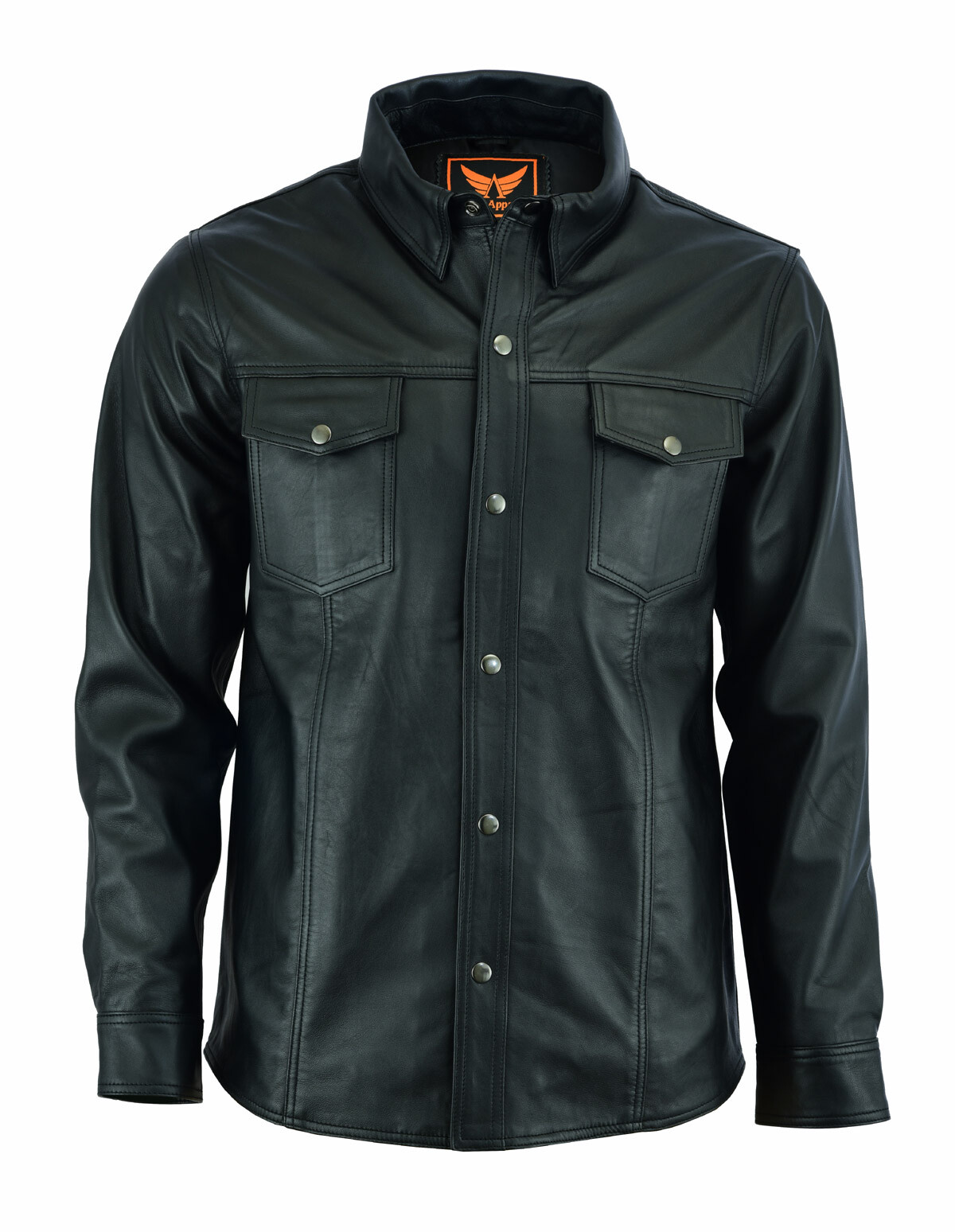 TackField Men’s Premium Ultra-Soft Sheepskin Leather Shirt Jacket – Lightweight