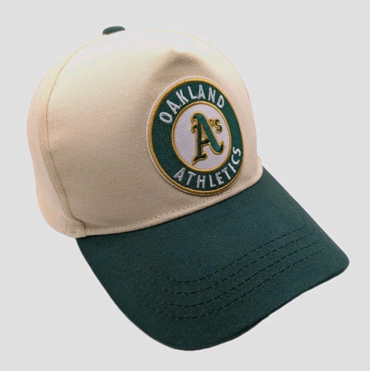MLB Oakland Athletic Embroidered Baseball Cap-Hat. Adjustable Back Closure