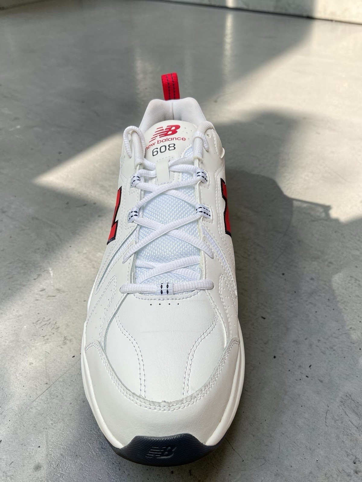New Balance 608 MX608HR5 Men’s Size 15 White Red Navy Training Walking Shoes