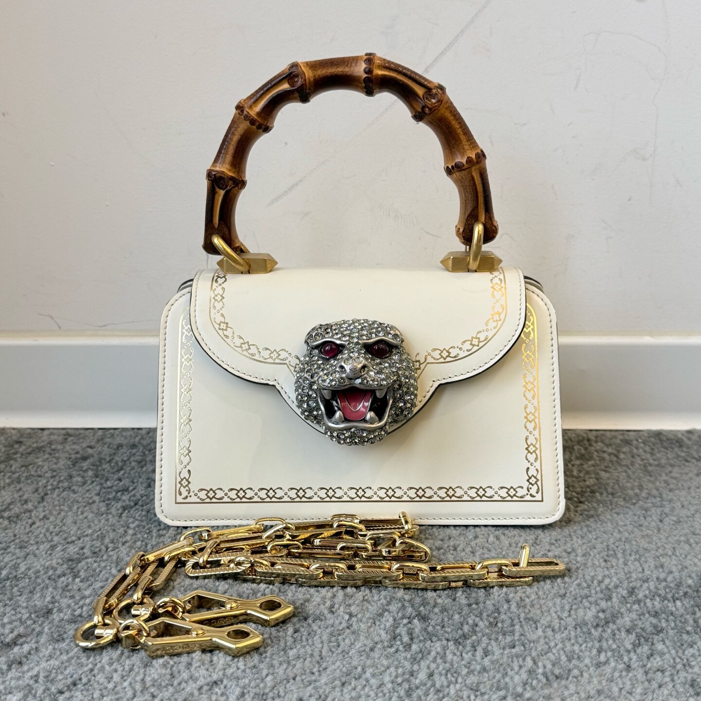 Gucci Pre-Owned Authentic Thiara Satchel 524622 7.48*4.33*4.13in Calf Leather