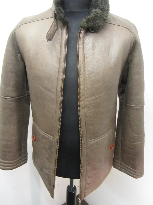 Vintage sheepskin biker jacket size 10 BY LAMANTA