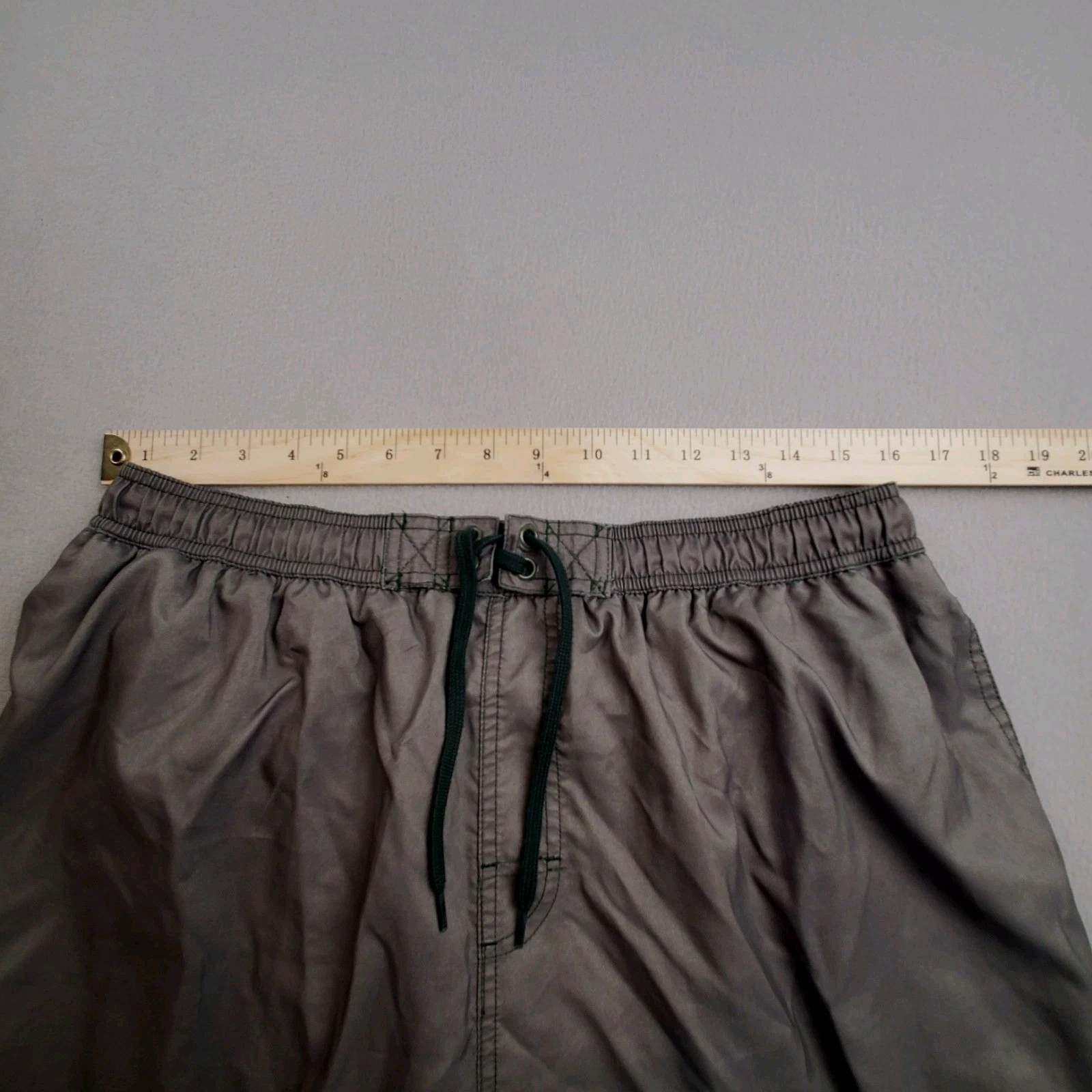 Sand N Sun Swim Trunks Mens (36-38)Green Tropical Floral Mesh Lining Shorts